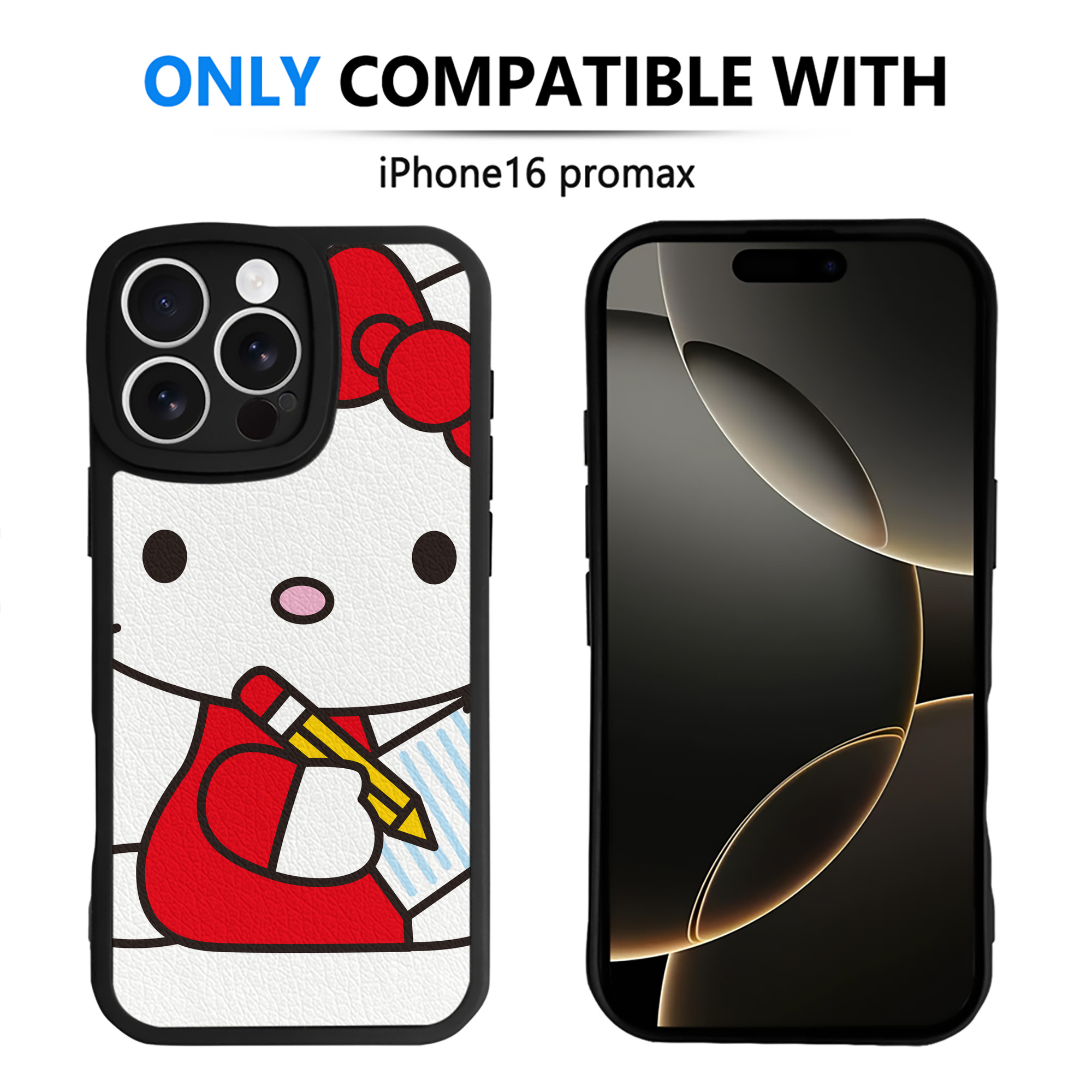 （画像用） Hello Kitty ハローキティ 【iPhone 16シリーズ対応】シリコンスマホケース（レザー調） 材質：シリコン